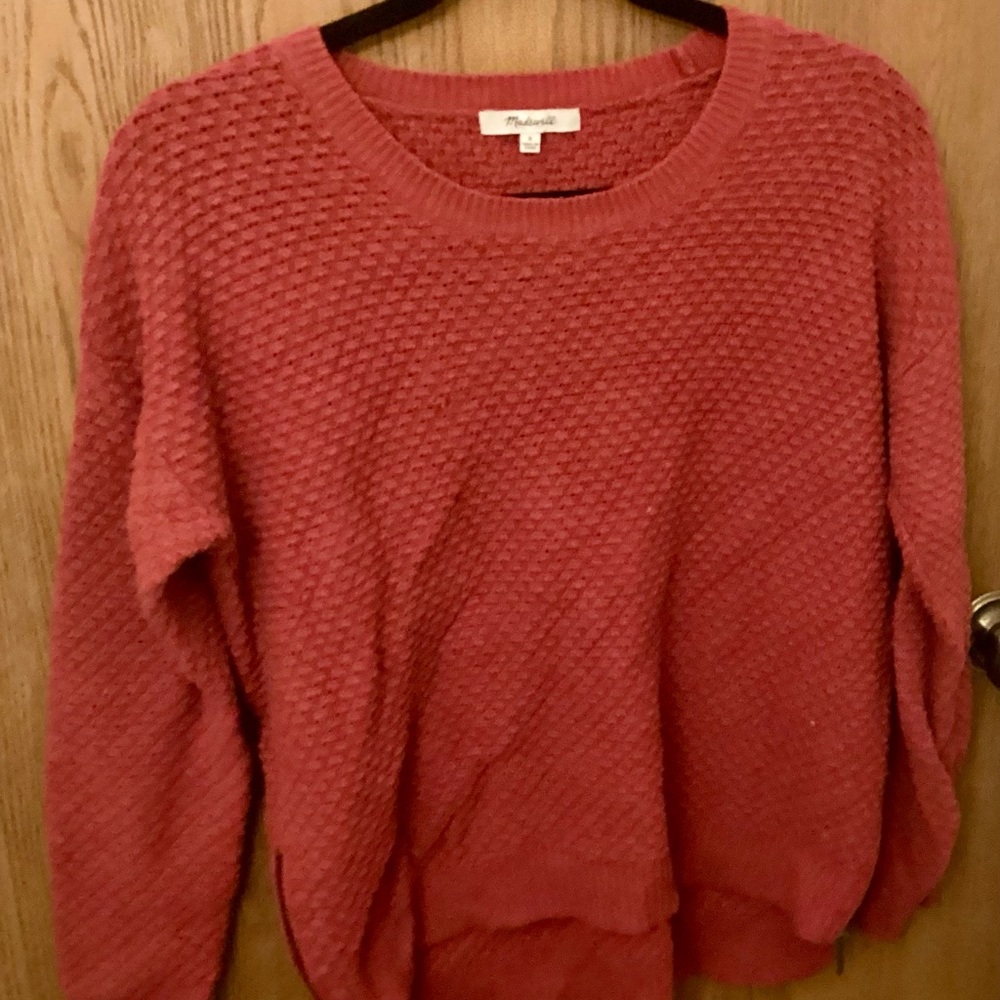 Madewell Women's Red Crew Neck Sweater